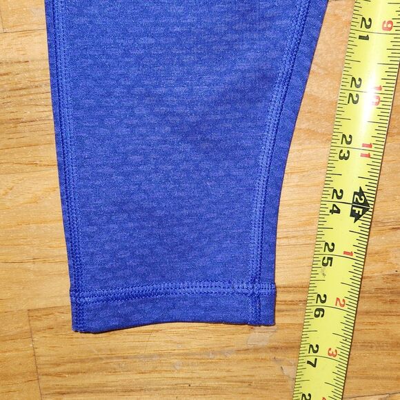 Puma Purple Gray Activewear Running Leggings Women S Pocket Polyester Elastane - Picture 5 of 12
